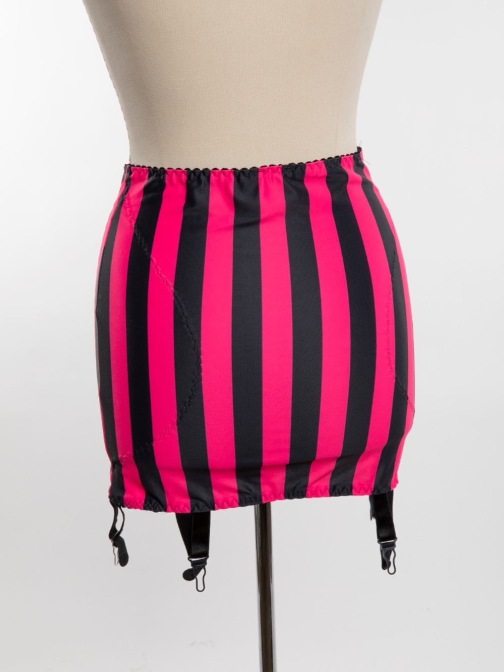 Stockings & Romance Women's Hot Pink & Black Stripped Shapwear - XL - Picture 4 of 4